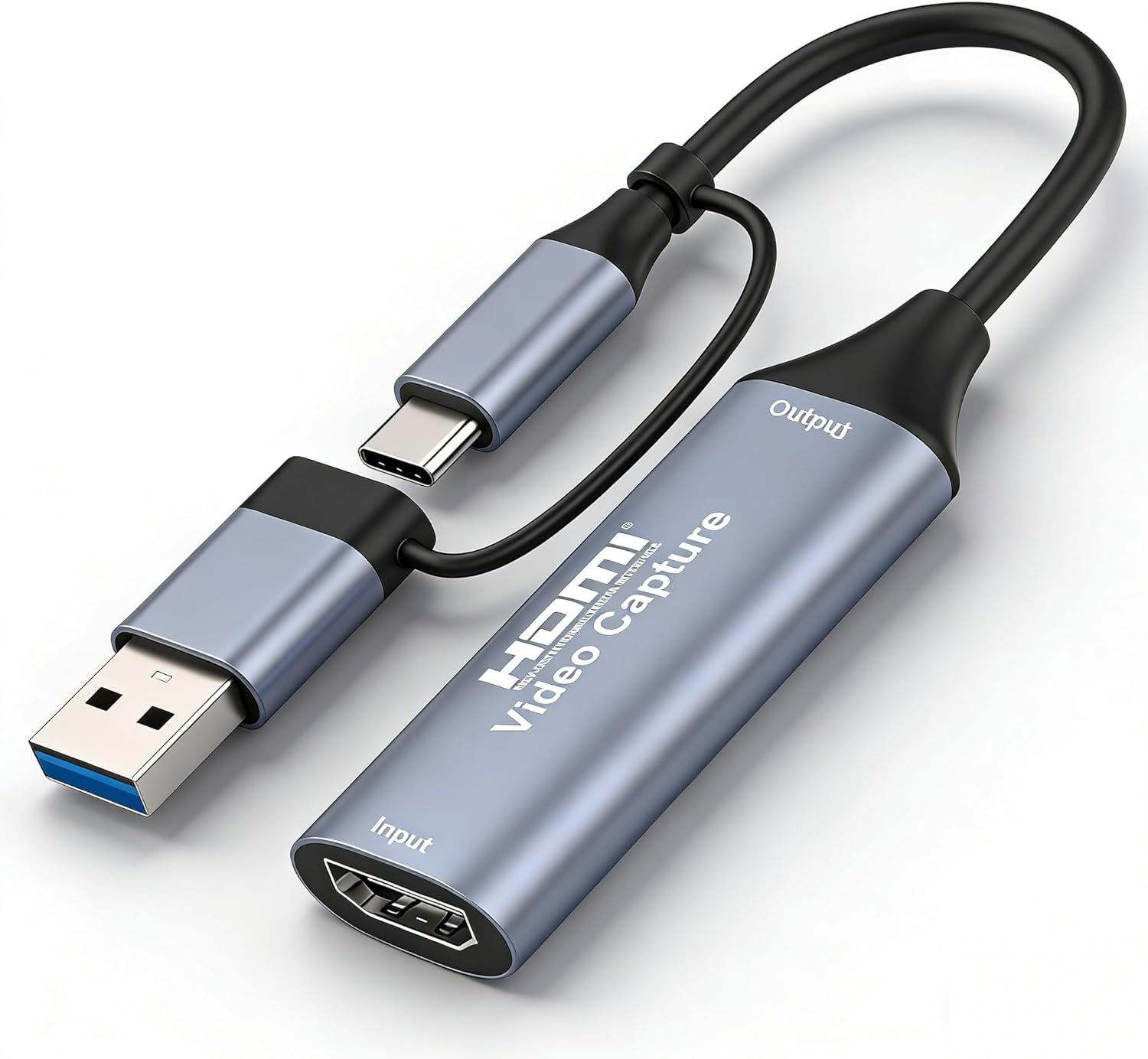 Hdmi-zu-usb-c-3.0-videoaufnahmekarte, 4k-eingang, Externe Videoaufnahme (1080p 60 Fps) Für Streaming, Gaming, Aufnahmen, Unterricht, Meetings, Plug & Play Für Pc, Mac, Laptop, Windows