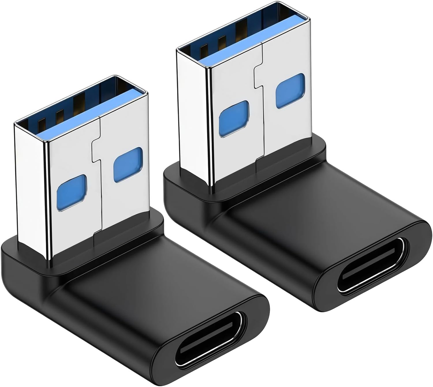 2er-pack Abgewinkelte Usb-c-auf-usb-3.0-adapter (usb-c-buchse Auf Usb-a-stecker, Otg-adapter), Datenübertragung Bis Zu 5 Gbit/s Für Pc, Laptop, Tablet Und Smartphone