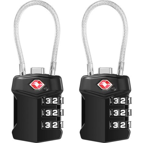 Blendura Kofferschlösser (2er-pack), Tsa-kofferschlösser, Flugzeuggepäckschlösser Mit 3-stelliger Zahlenkombination, Reiseschließfach Für Outdoor-reisen, Gepäck, Camping