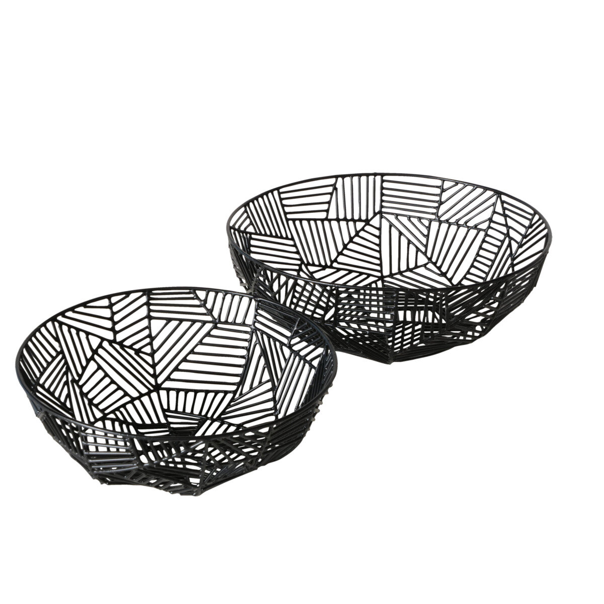 Schalen Aus Metall Graphina, Ø 25-30 Cm, 2er-set