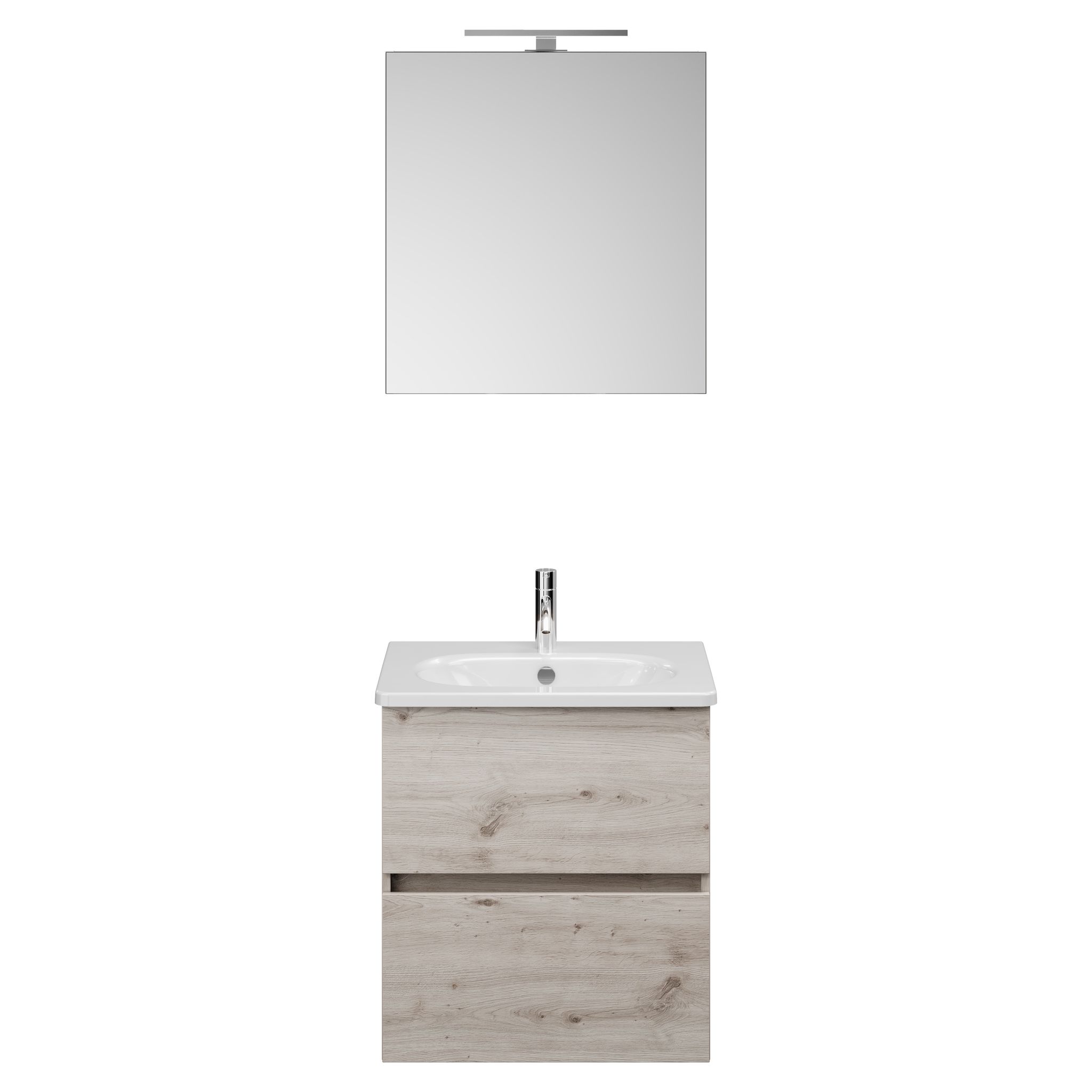 Burg Rocio Badmöbelset Sgyq060r Txbxh 465x605x2000, Eiche Dekor Silber