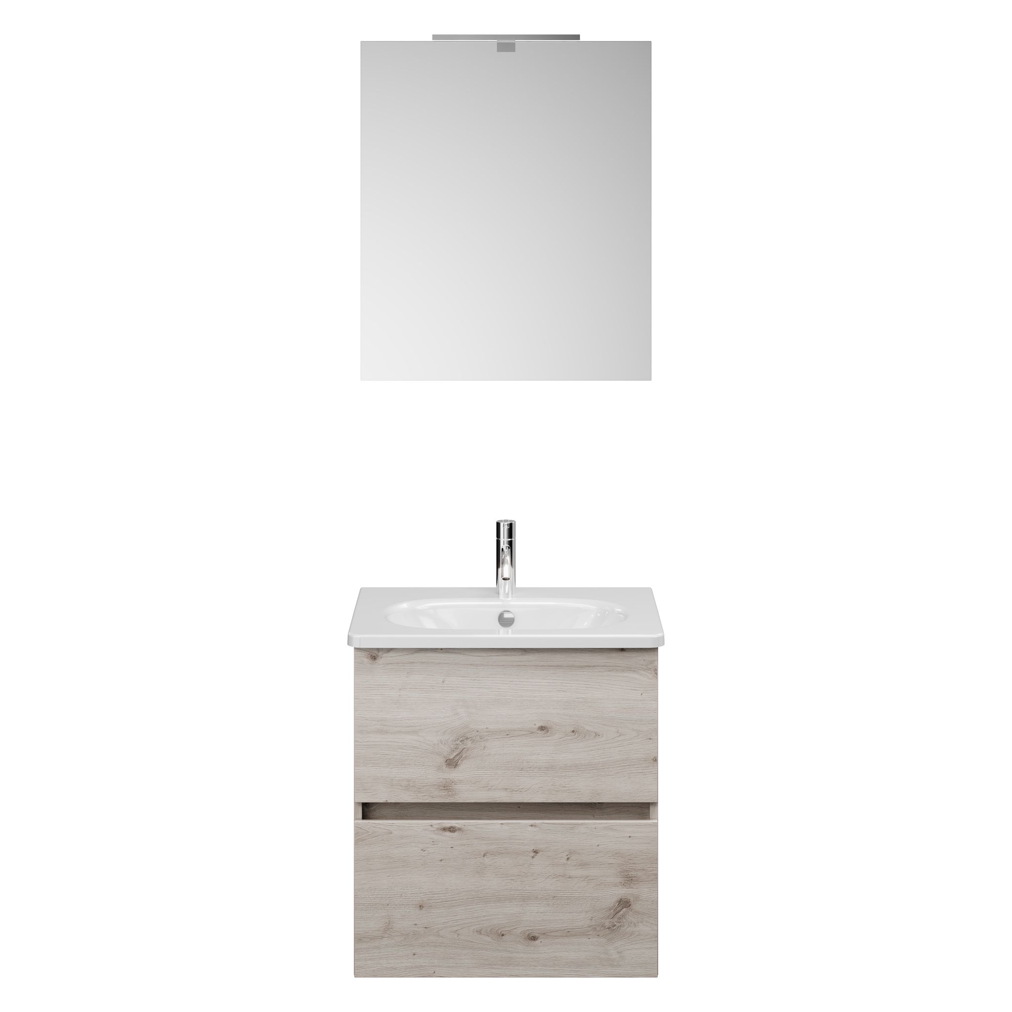 Burg Rocio Badmöbelset Sgyp060 Txbxh 465x605x2000, Eiche Dekor Silber