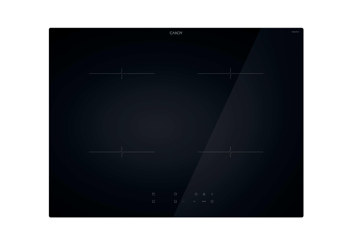 Candy Idea Ci7428ctt Schwarz Arbeitsplatte 70 Cm Zonen-induktionskochfeld 4 Zone(n)