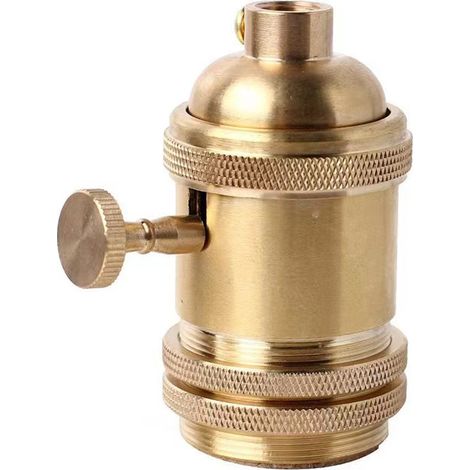 Vintage E26/e27 Lampenfassung – Messingfassung Mit Schalter – Geeignet Bis 250 V – Höhe 6,8 Cm, Durchmesser 3,2 Cm – E26-glühbirne