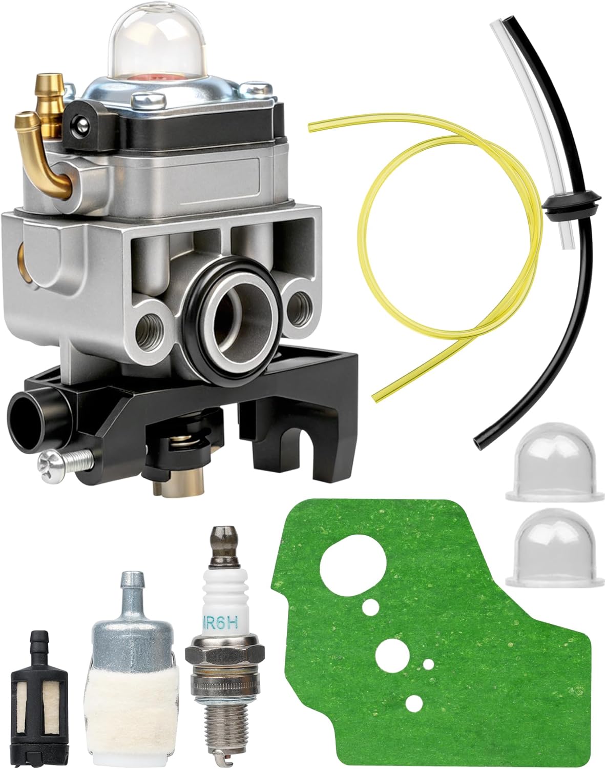 Vergaser Für Honda Gx25, Gx35, Gx22, Kompatibel Mit Umk425e, Umk435e, Ums425e, Freischneider Fg110, Hht25. Ersetzt 16100-z0z-034. Set Inklusive Dichtung, Filter, Kraftstoffleitung, Luftfilter, Zündker