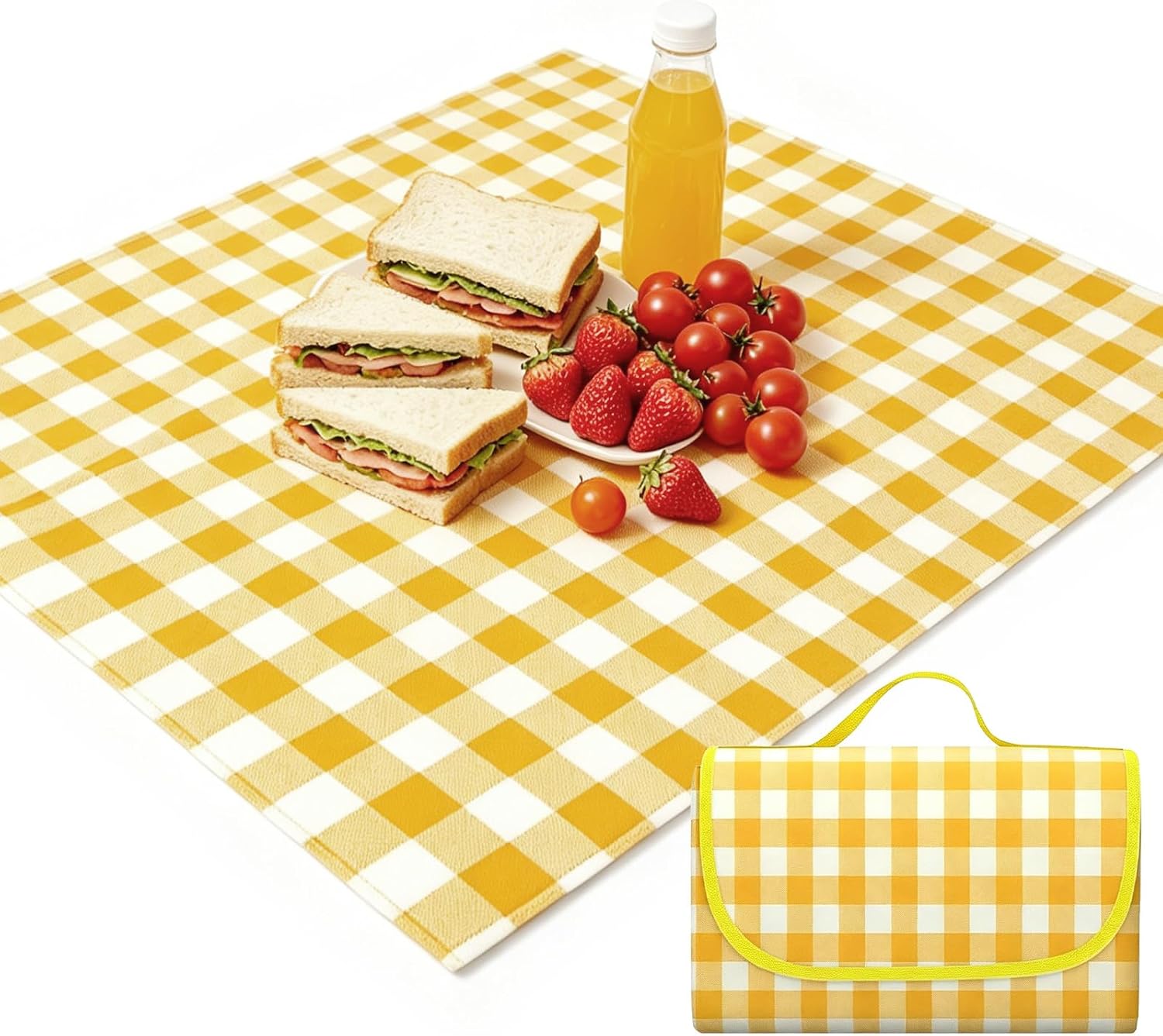 2m2m Picknickdecke, Wasserdichte Picknicktischdecke, Faltbare Picknickmatte Mit Griff, Für Wanderreisen, Outdoor-camping, Park, Garten, Strand, Camping