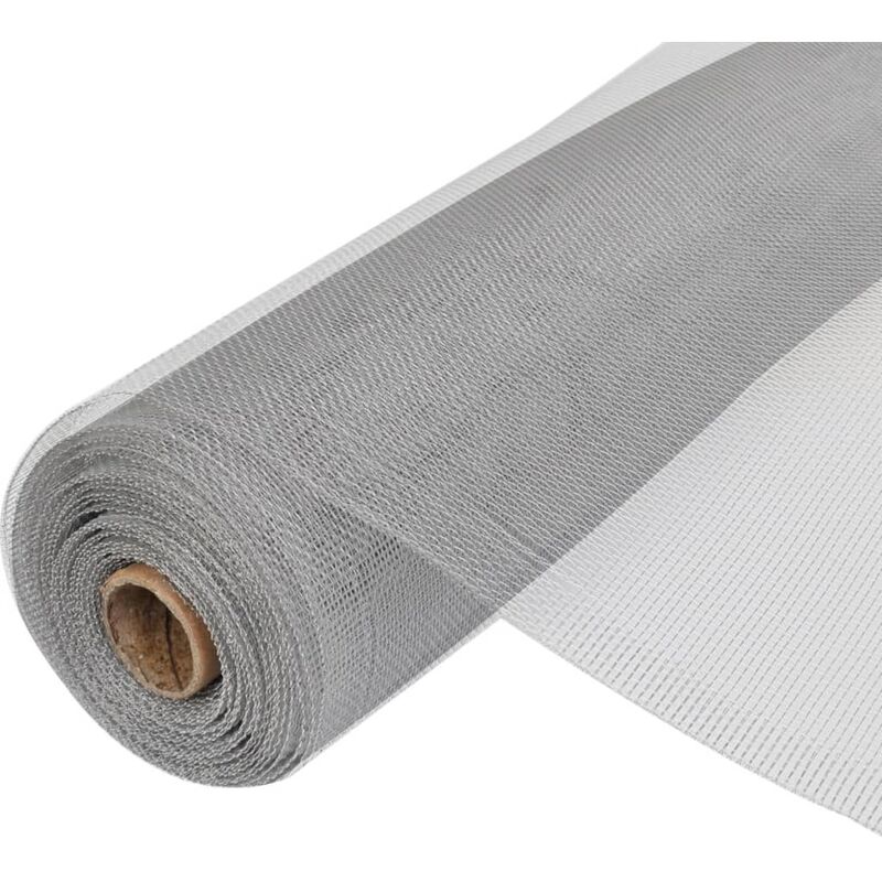 Silbernes Aluminium-gittergewebe 100 X 500 Cm – Rostbeständig – Maschenweite 1,17 X 1,57 Mm – Für Moskitonetze Und Kaninchenställe