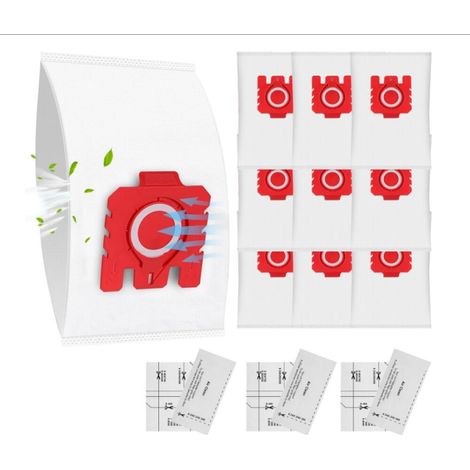 Packung Mit 10 Fjm 3d Effizienz-staubsaugerbeuteln, Kompatibel Mit Miele Complete Staubbeuteln C1, Compact C1, Compact C2, S6 S4 Serie, Inklusive 3 Motorschutz Und 3 Abluftfiltern