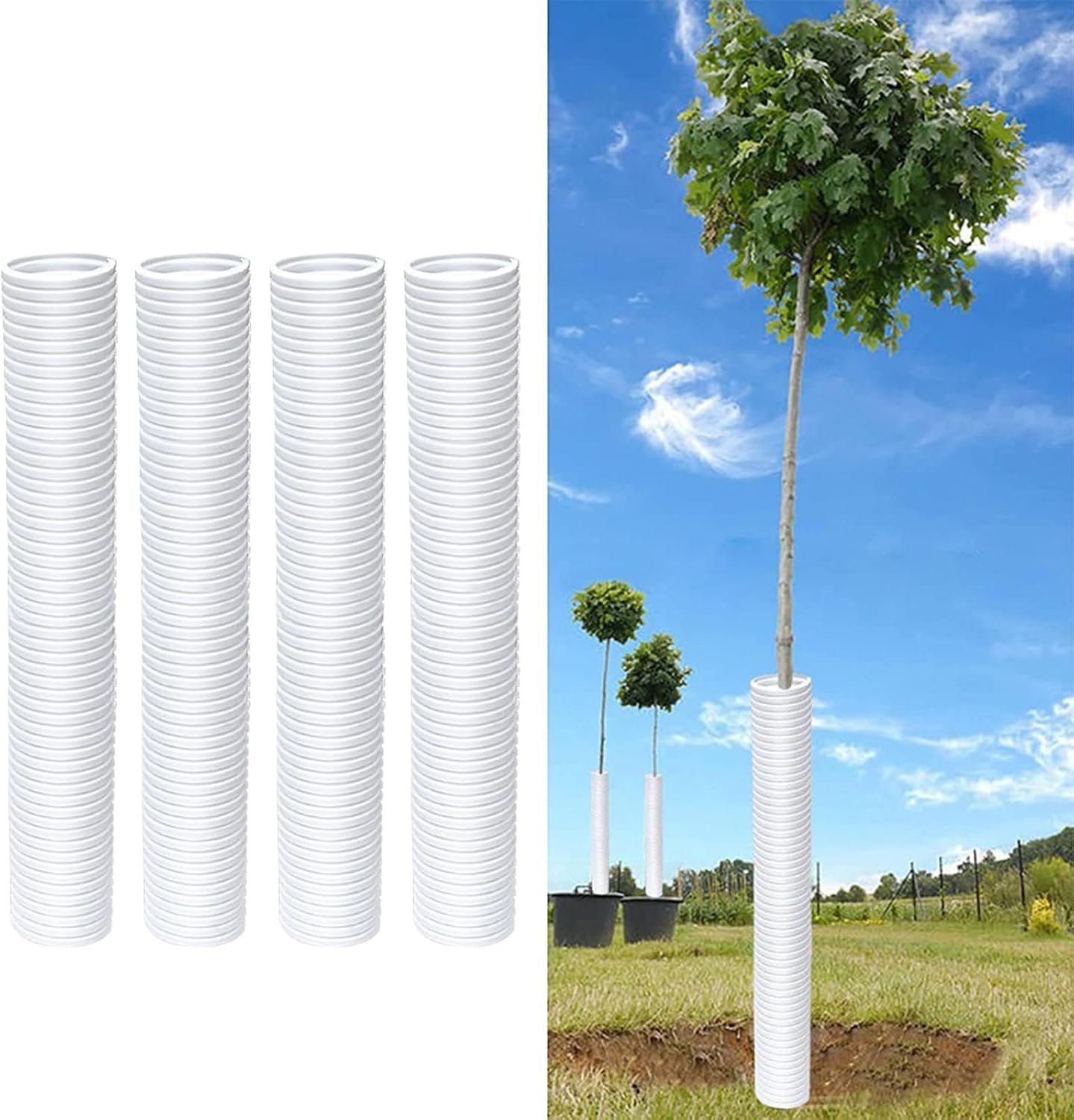Ccykxa Baumschutz, Polypropylen-manschette Zum Schutz Des Stammes, Garten, Obstgarten, Rasen, Landschaftsbau, Außenbereich, Nutzbäume, Jungbäume, Haus, Baumpflege