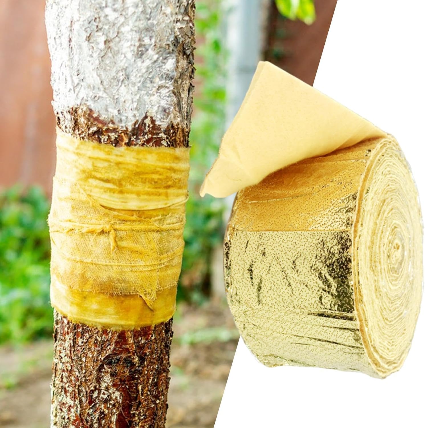 Ccykxa Baumstammschutzhülle – Dekorativer Baumschutz In Natürlicher Holzoptik Imitierte Baumrinde, Baumstammabdeckung Für Den Garten, Schutzhülle Für 12 Cm X 18 M Baumstammschutzhülle