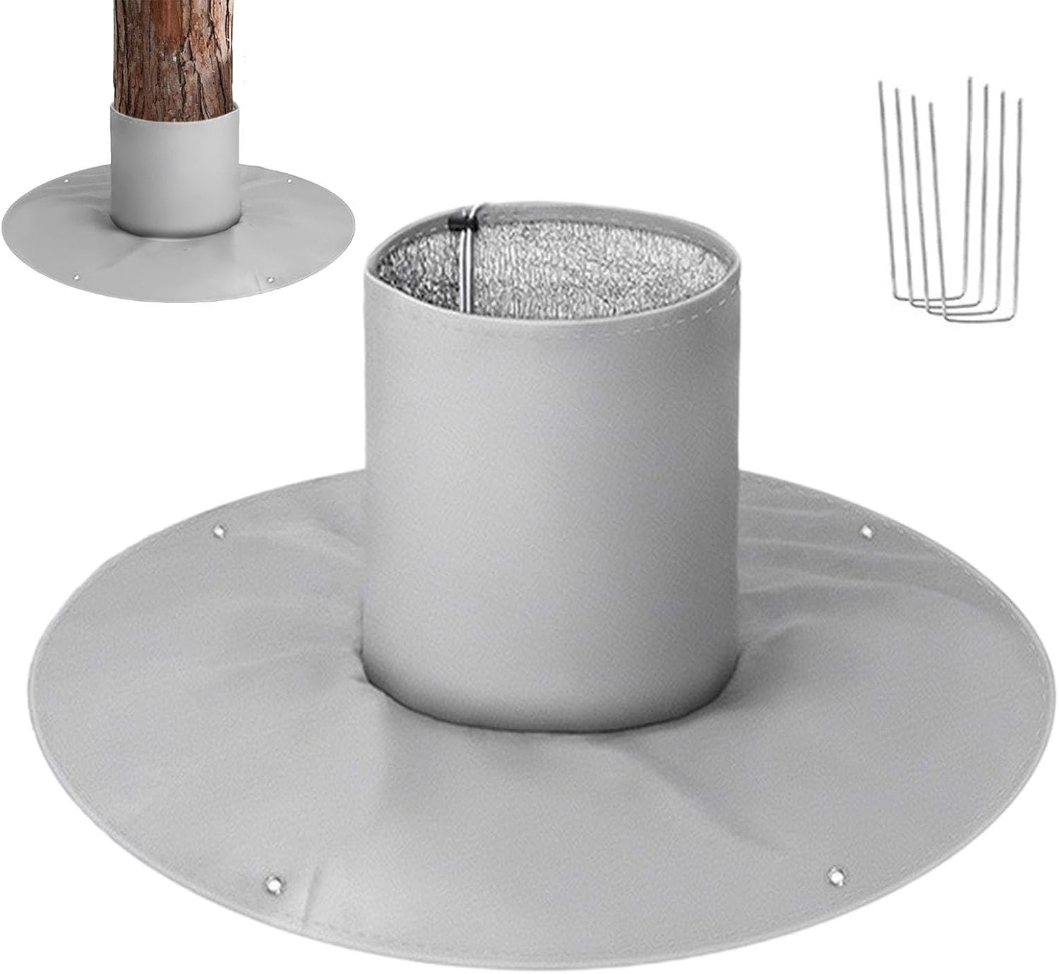 Ccykxa Winterschutz Für Palmen – Wurzelschutzabdeckung Gegen Frost Schutzgewebe Für Pflanzen 100 X 100 Cm, 3 Isolierende Lagen, Inklusive Befestigungsstäbe, Wiederverwendbar Für Olivenbäume Und Str