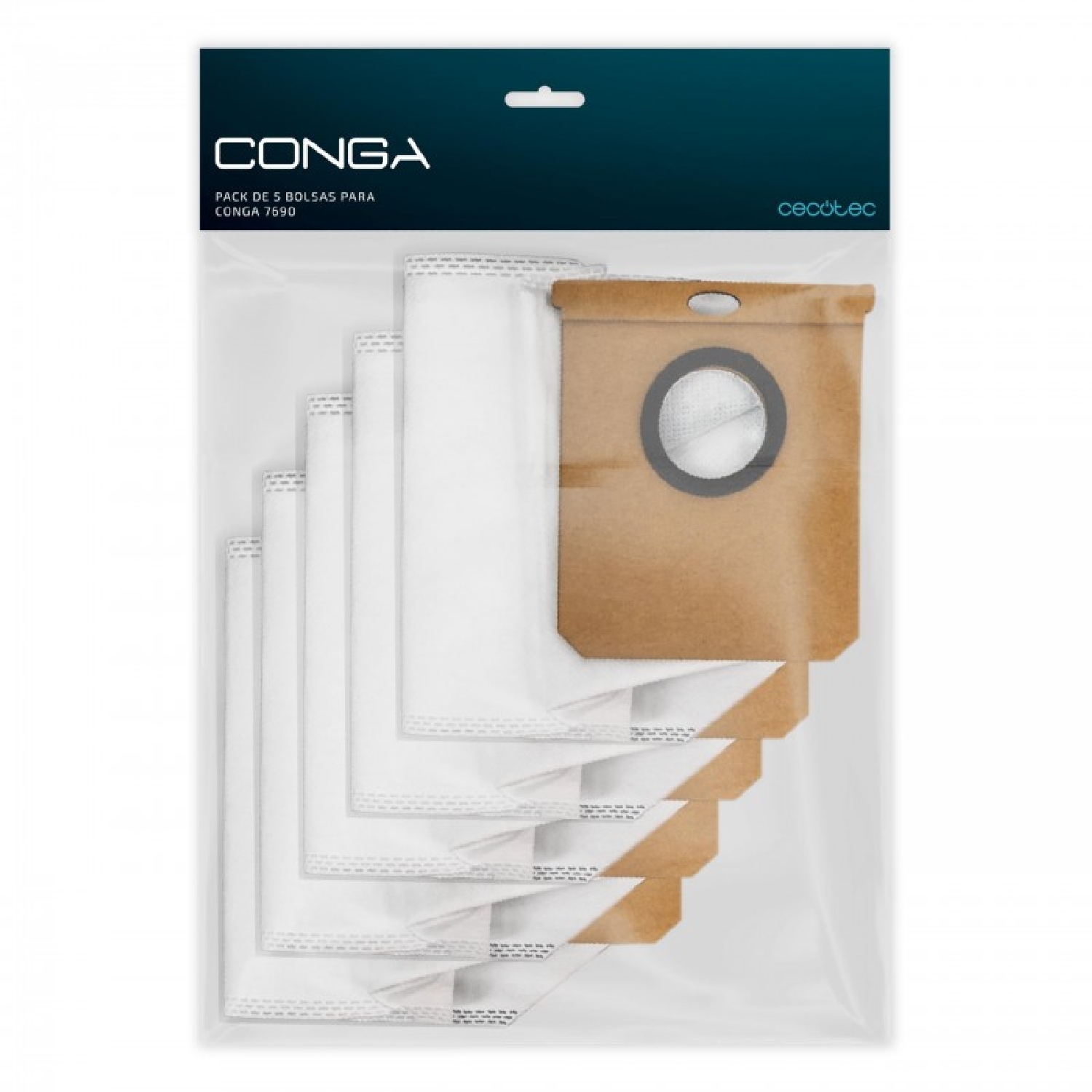 Cecotec Pack Mit 5 Beuteln Für Die Selbstentleerungs-basisstation Des Saugroboters Conga 7690 Immortal Max Home. Originales Ersatzteil