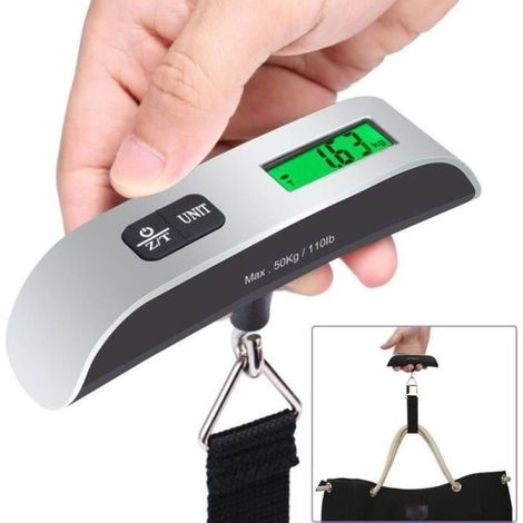 Elektronische Gepäckwaage, Reisewaage, Tragbare Digitalwaage, Hängewaage, Max. 50 Kg (110 Lb)
