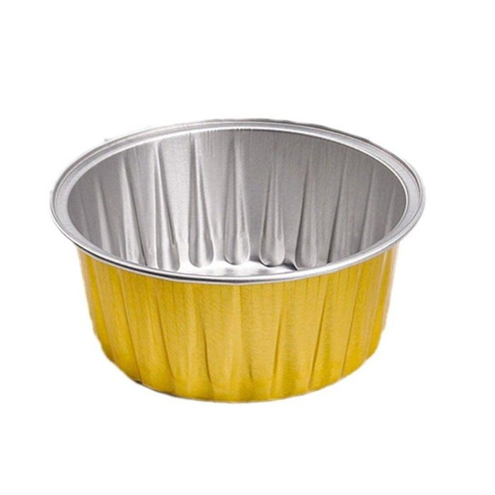 50 Wiederverwendbare Aluminium-förmchen (130 Ml) Für Cupcakes, Mini-puddings Und Partys, Ideal Für Weihnachten Und Andere Festliche Anlässe. Farbe: Gold