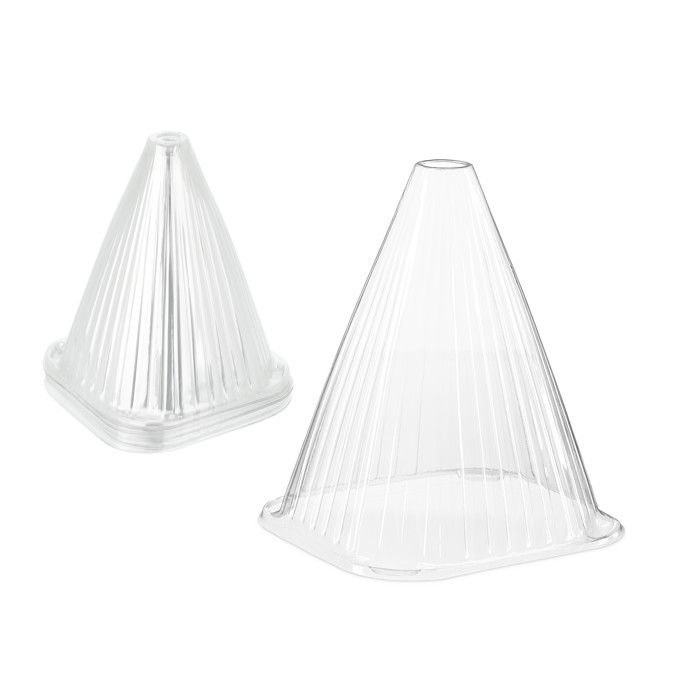 (transparent) Relaxdays Treibkegel, 24er-pack, Schutz Vor Schnecken Und Frost, Wachstumsförderung, 22 X 19 X 19 Cm, Pvc, Transparent