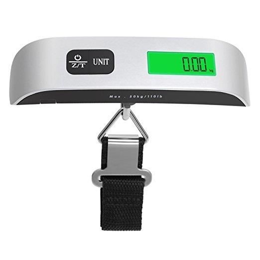 (silber) Hostweigh Ns-14 Lcd Mini-gepäckwaage, Elektronische Waage, 50 Kg Tragkraft