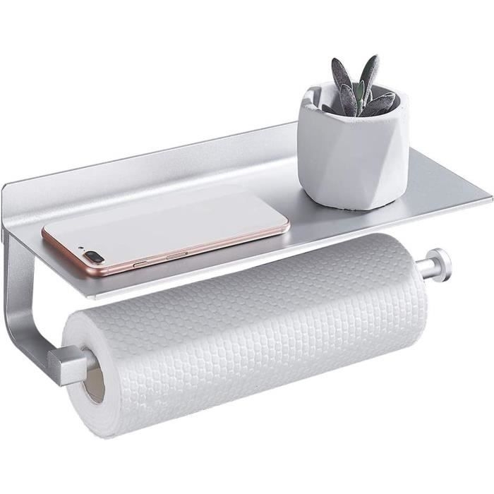 Papierhandtuchspenderhalter, Küchenaccessoire, Wandspender, 33 Cm, Aluminium, Matte Oberfläche
