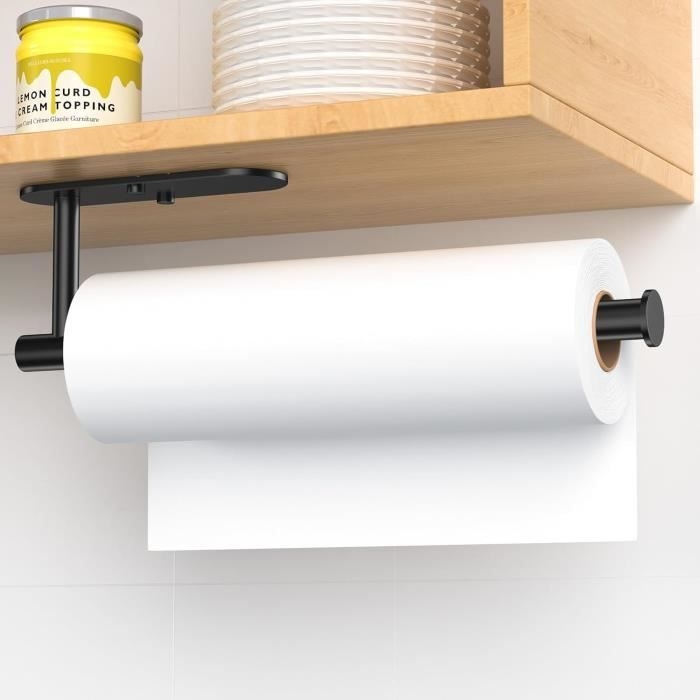 Wandmontierter Papierhandtuchhalter, Selbstklebender Küchenrollenhalter Oder Doppelt Gebohrtes Loch Für Küchen- Oder Badezimmerschrank