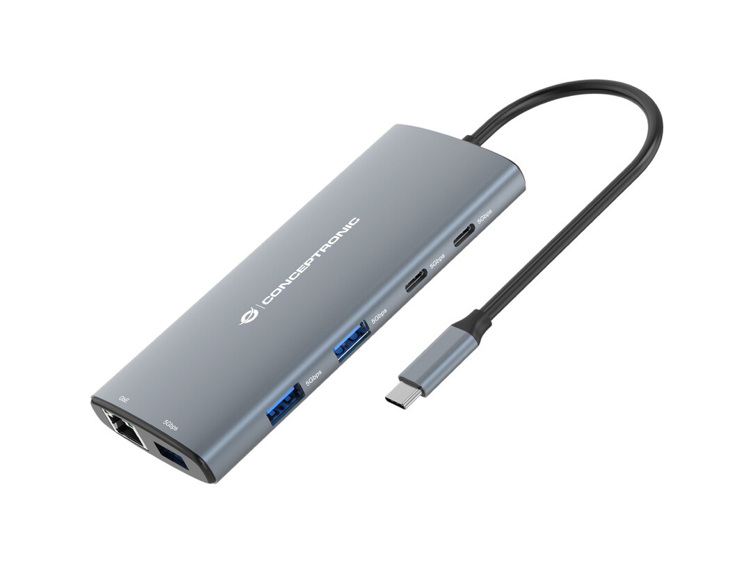 Conceptronic Donn06g 9-in-1 Docking Station Datenverteiler/umschalter