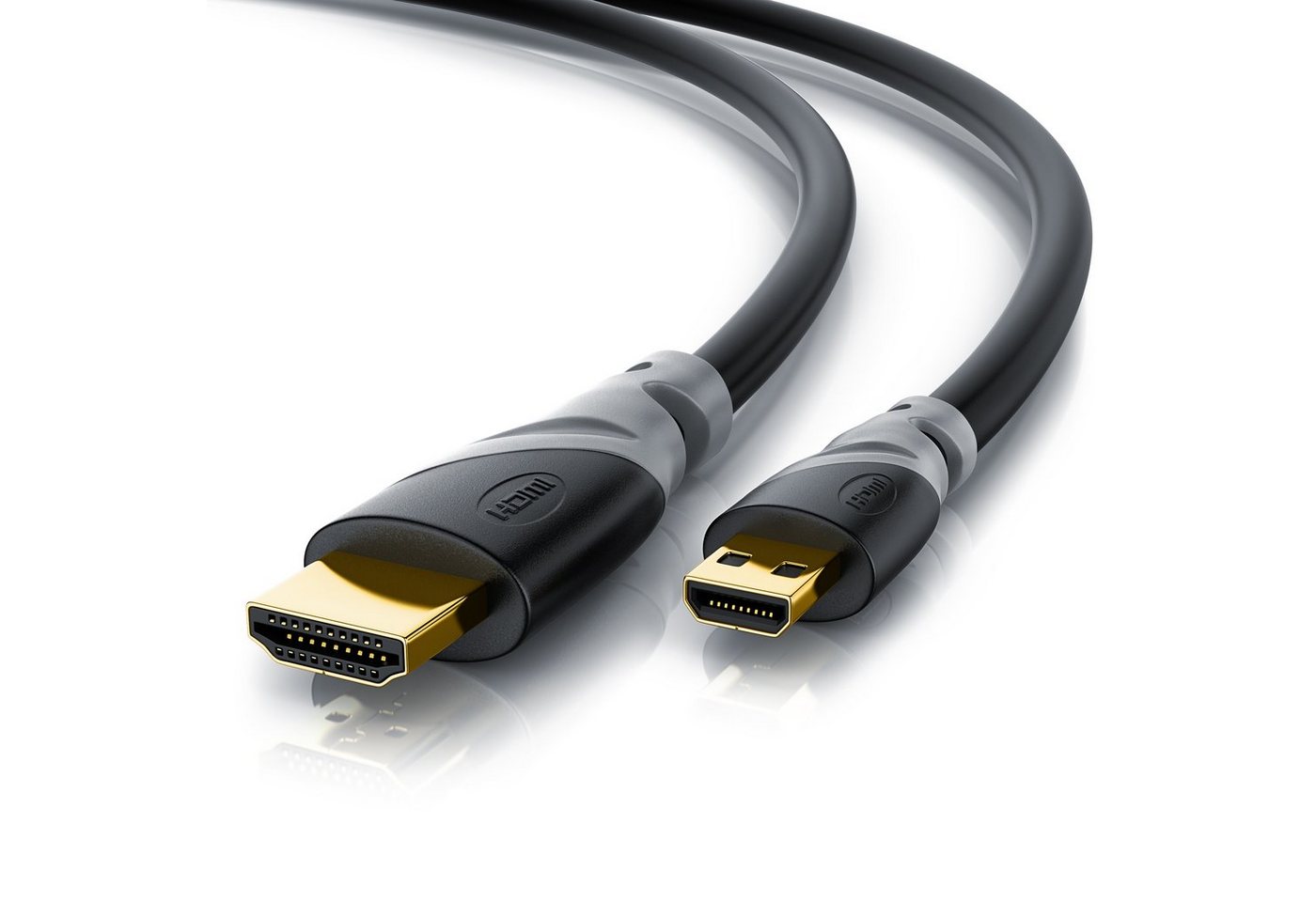 Csl Hdmi Typ D (micro) 2.0 Zu Hdmi Typ A Kabel, 4k, Ethernet, Ultra Hd 2160p (3840 × 2160 Pixel) - 3m Bild 2
