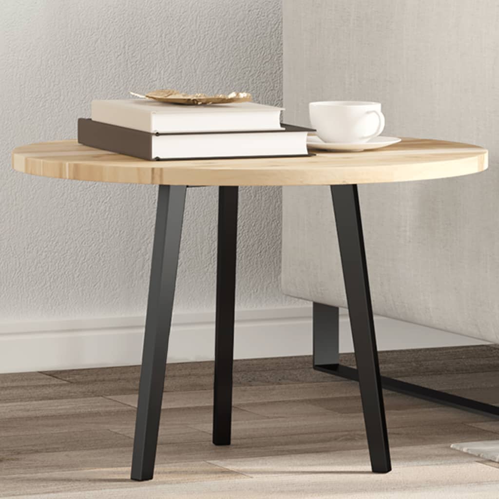 Tischplatte Rund Ø60x2 Cm Massivholz Akazie