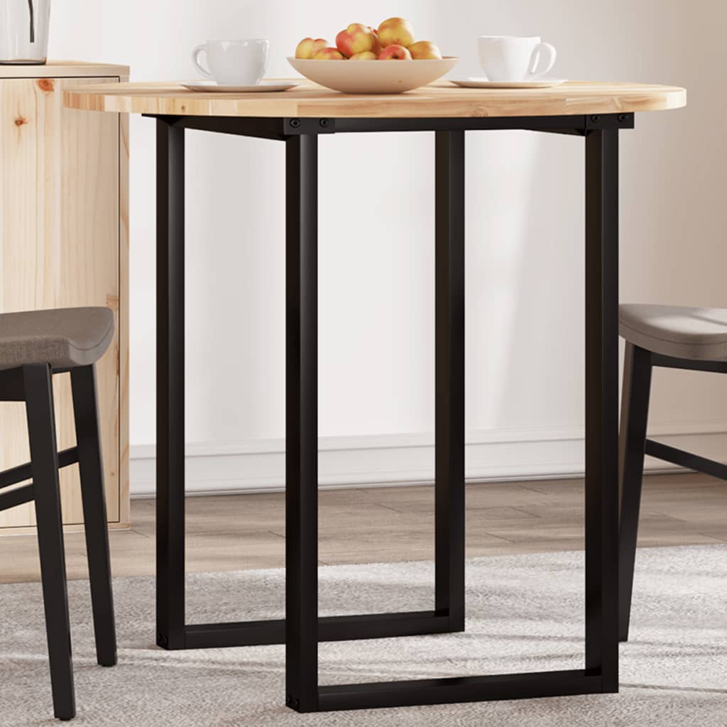 Tischplatte Rund Ø80x2 Cm Massivholz Akazie