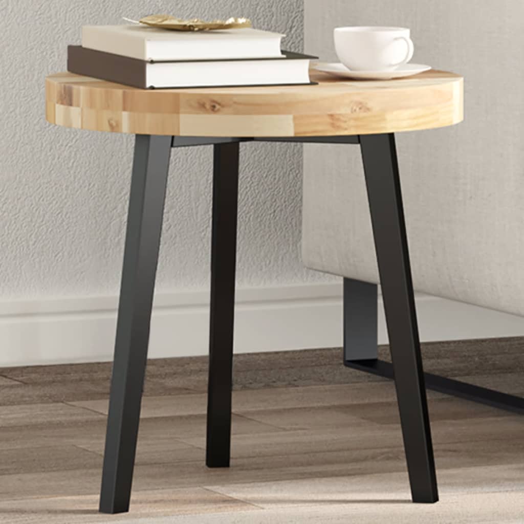Tischplatte Rund Ø40x4 Cm Massivholz Akazie