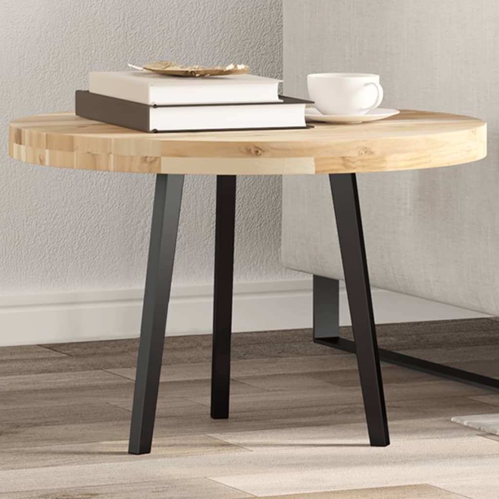 Tischplatte Rund Ø60x4 Cm Massivholz Akazie