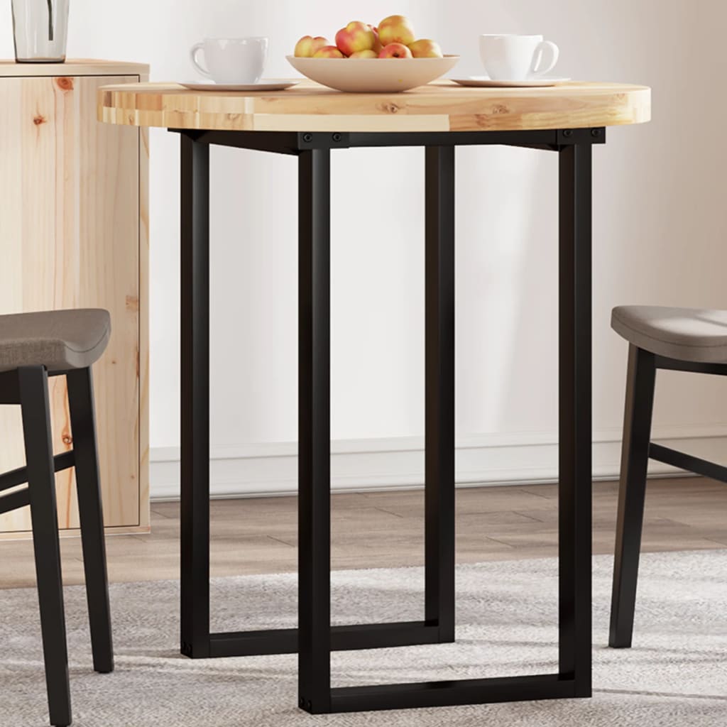 Tischplatte Rund Ø70x4 Cm Massivholz Akazie