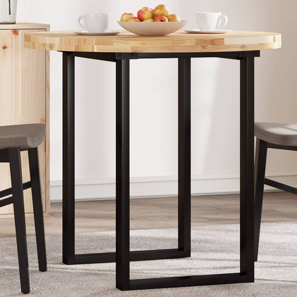 Tischplatte Rund Ø80x4 Cm Massivholz Akazie