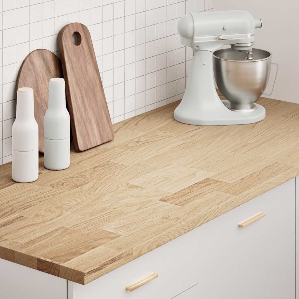 Küchenarbeitsplatte 140x63,5x2,7 Cm Massivholz Eiche Rechteckig