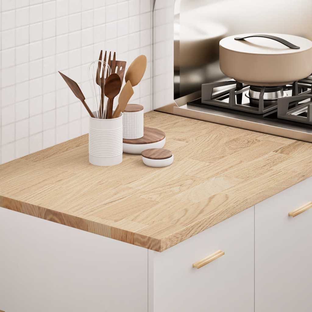 Küchenarbeitsplatte 80x63,5x2,7 Cm Massivholz Eiche Rechteckig
