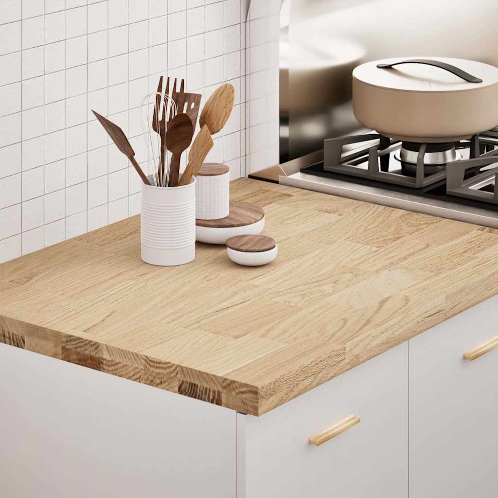 Küchenarbeitsplatte 80x63,5x4 Cm Massivholz Eiche Rechteckig