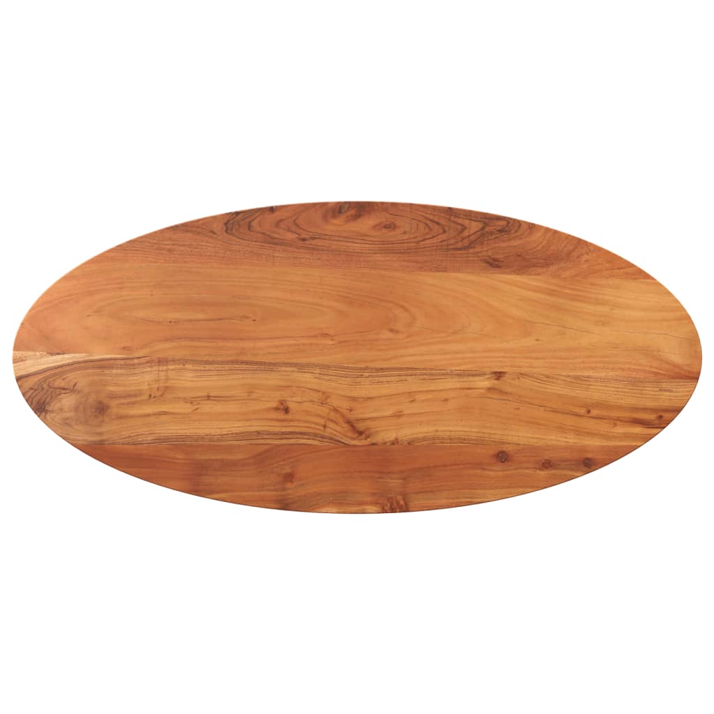 Tischplatte 100x40x2,5 Cm Oval Massivholz Akazie
