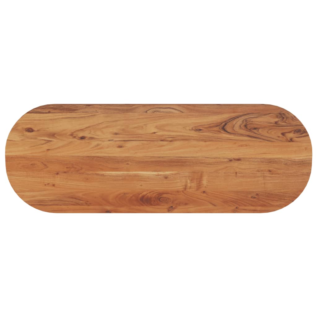 Tischplatte 140x50x3,8 Cm Oval Massivholz Akazie