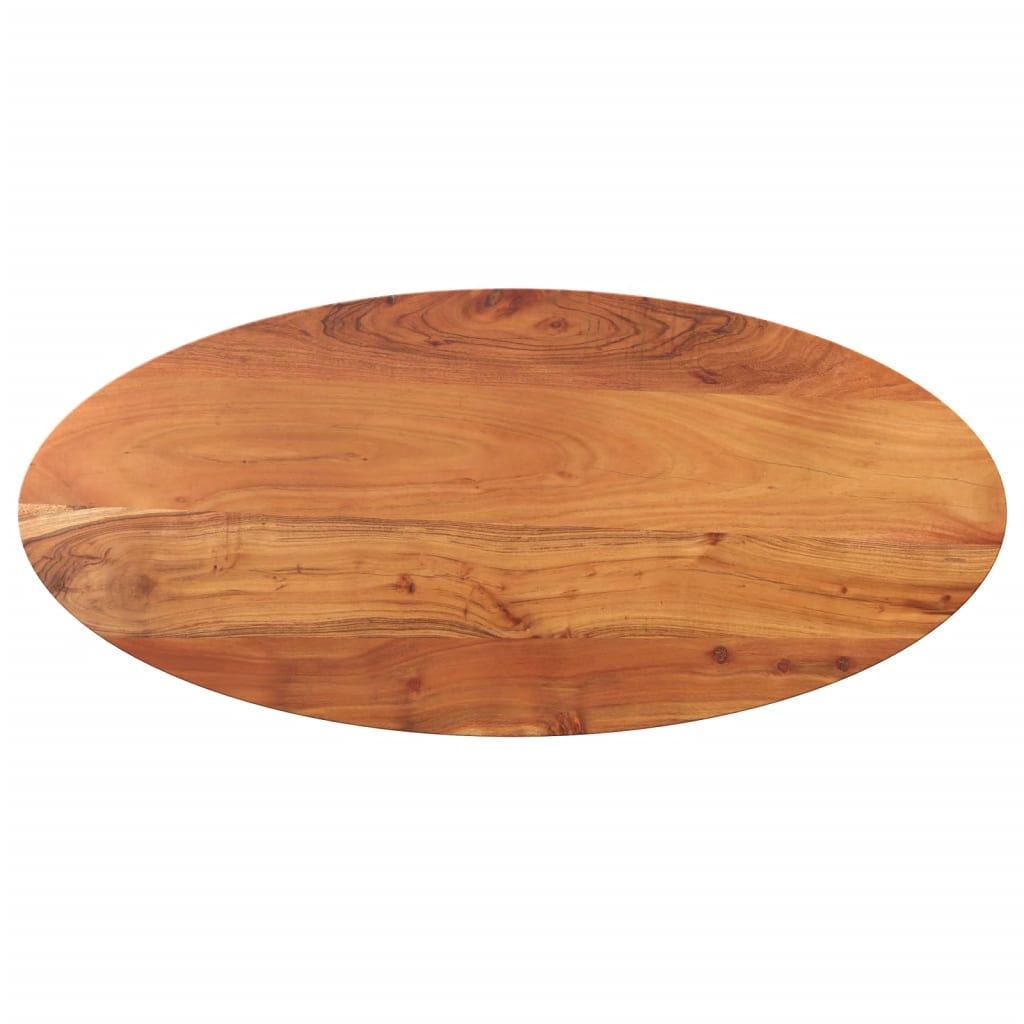 Tischplatte 90x40x2,5 Cm Oval Massivholz Akazie
