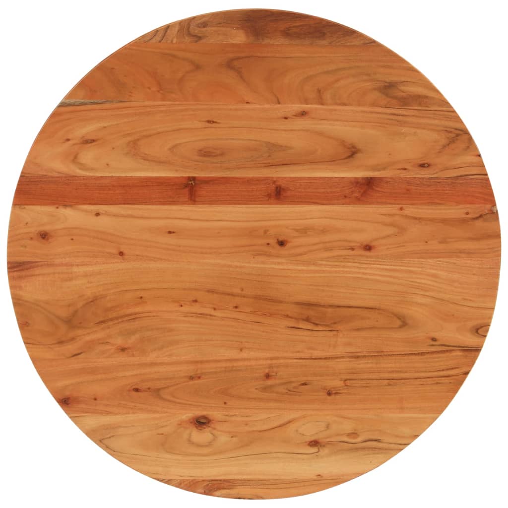 Tischplatte Ø80x2,5 Cm Rund Massivholz Akazie