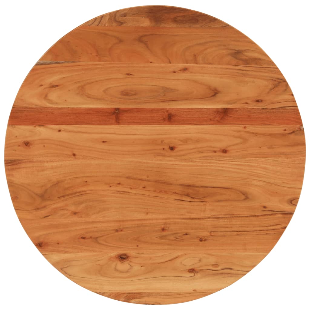Tischplatte Ø90x2,5 Cm Rund Massivholz Akazie