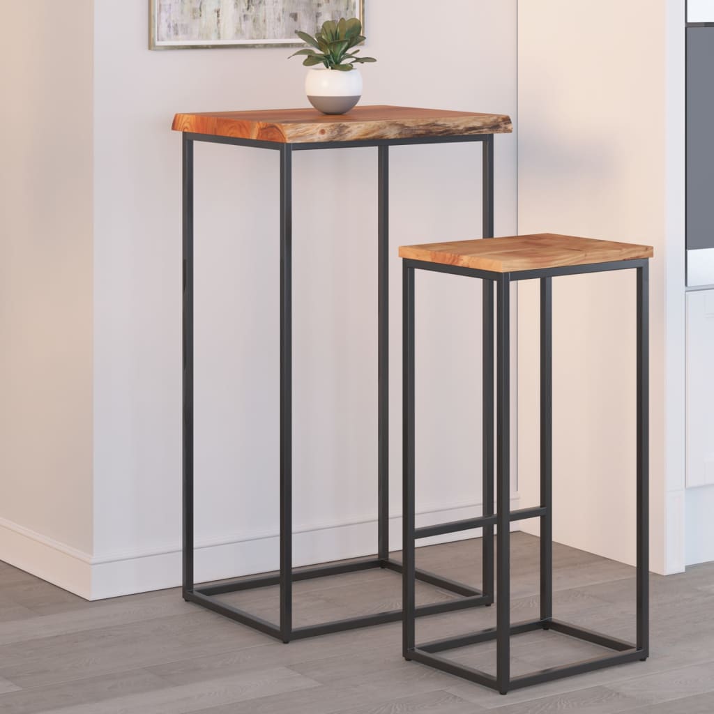 Tischplatte 50x40x2,5 Cm Rechteckig Massivholz Akazie Baumkante