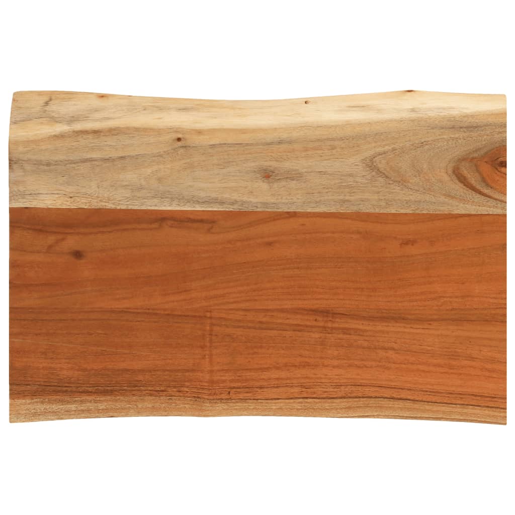 Tischplatte 70x40x3,8 Cm Rechteckig Massivholz Akazie Baumkante