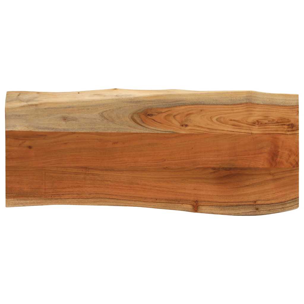 Tischplatte 90x40x3,8 Cm Rechteckig Massivholz Akazie Baumkante