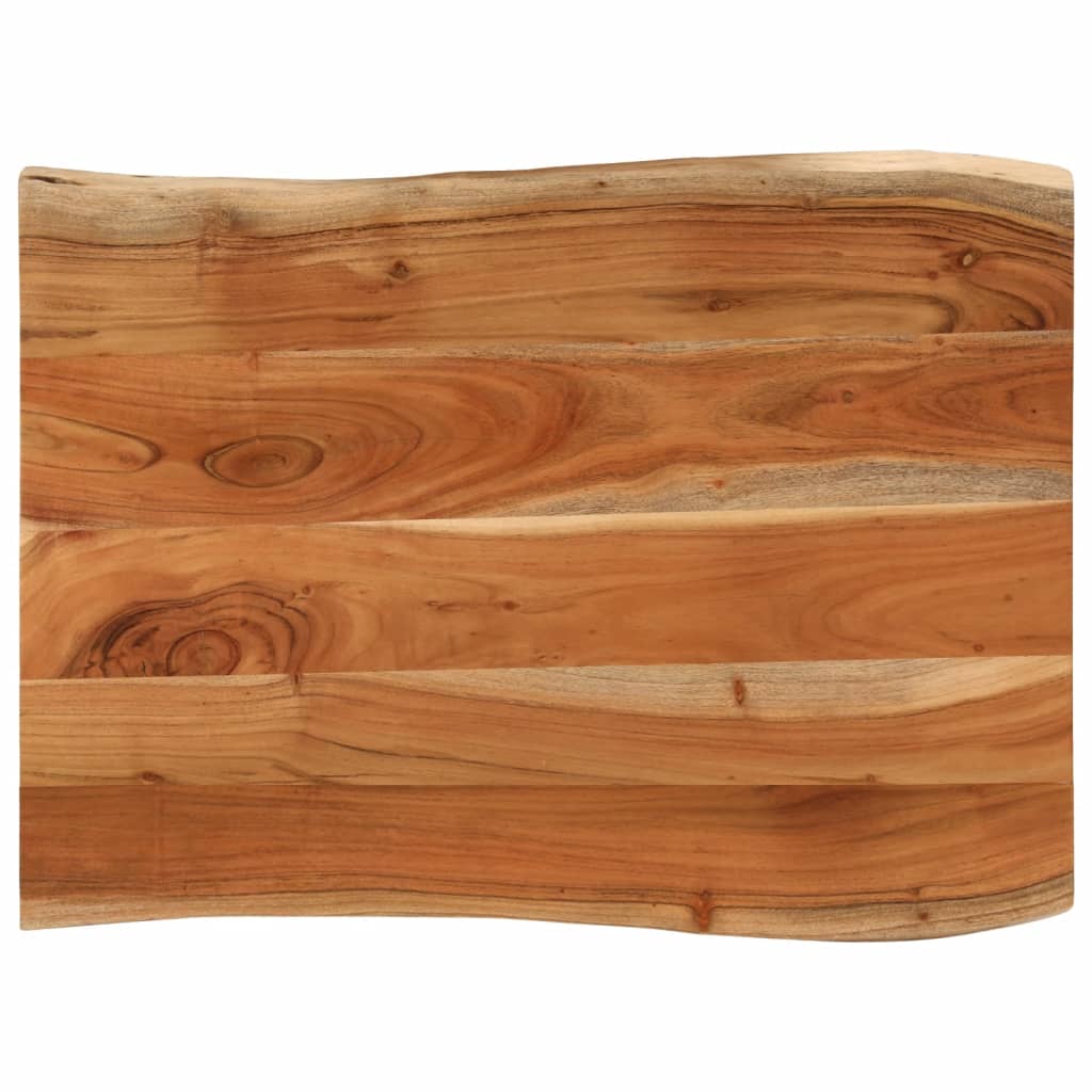 Tischplatte 90x60x2,5 Cm Rechteckig Massivholz Akazie Baumkante