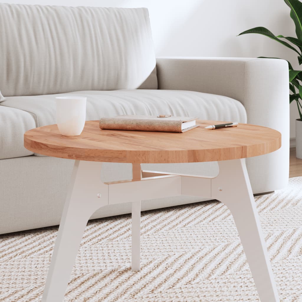 Tischplatte Ø60x2,5 Cm Rund Massivholz Buche