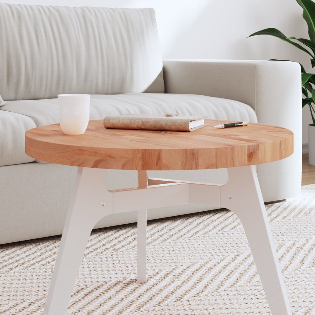 Tischplatte Ø60x4 Cm Rund Massivholz Buche
