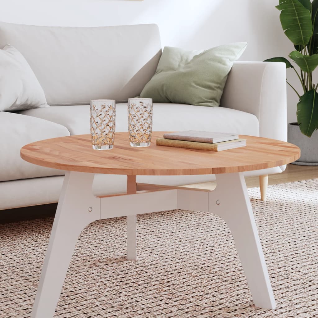 Tischplatte Ø80x1,5 Cm Rund Massivholz Buche