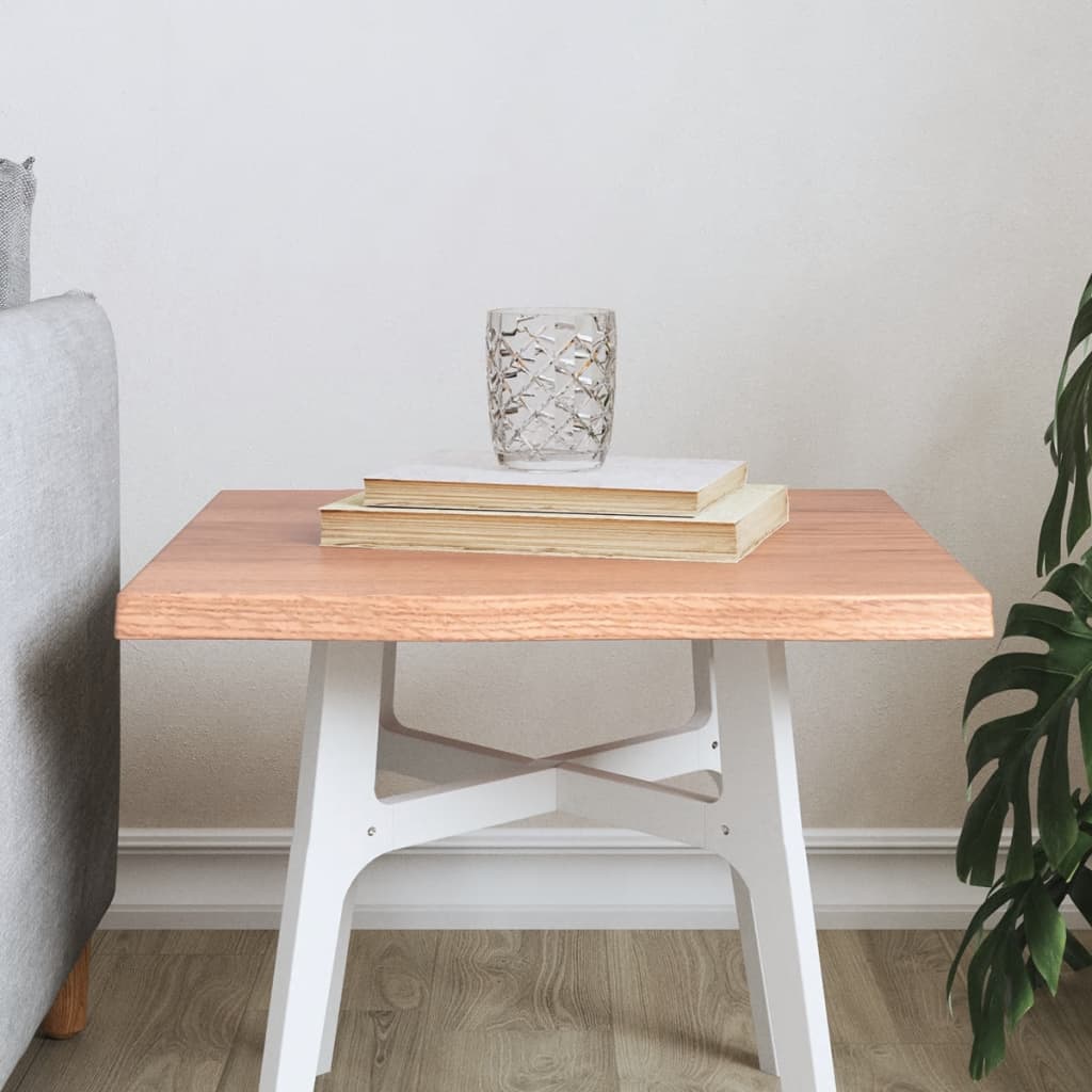 Tischplatte 40x40x2 Cm Massivholz Eiche Behandelt Baumkante