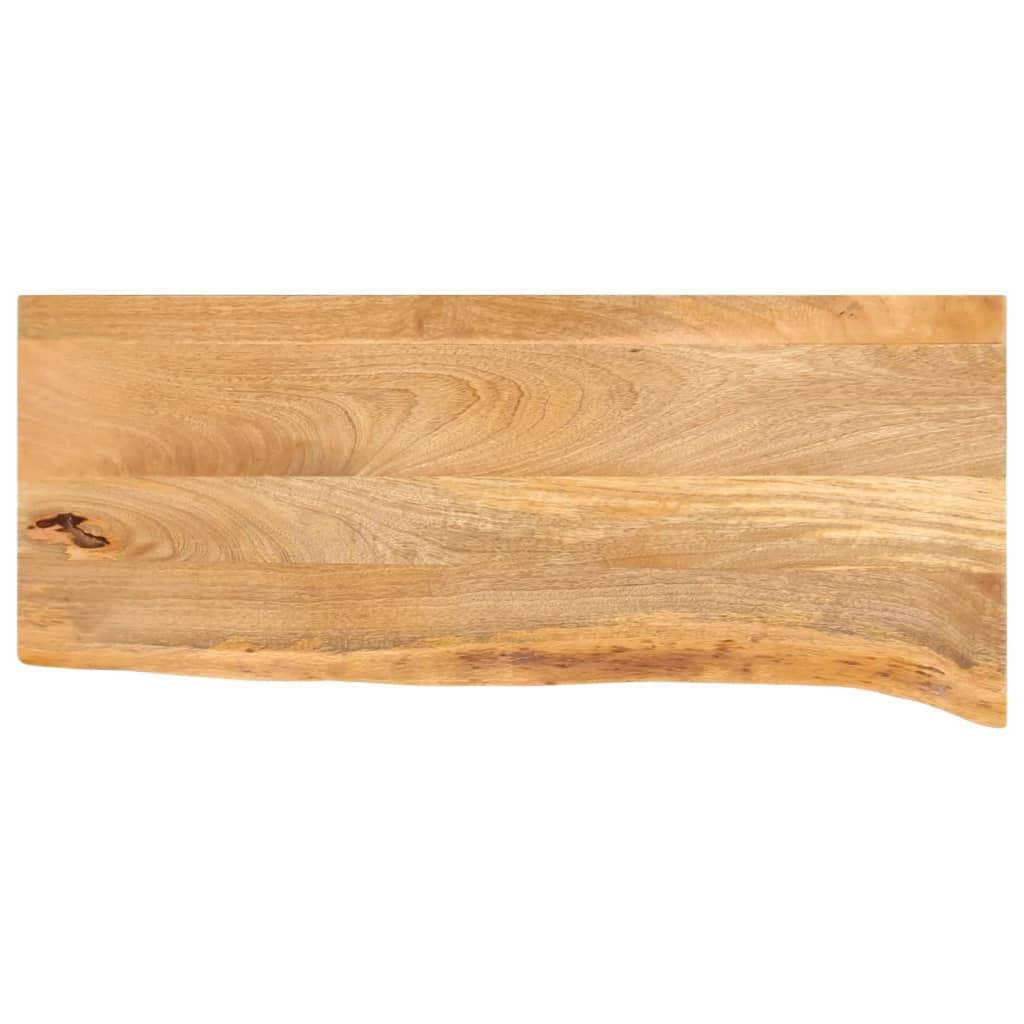 Tischplatte Mit Baumkante 90x40x3,8 Cm Massivholz Mango