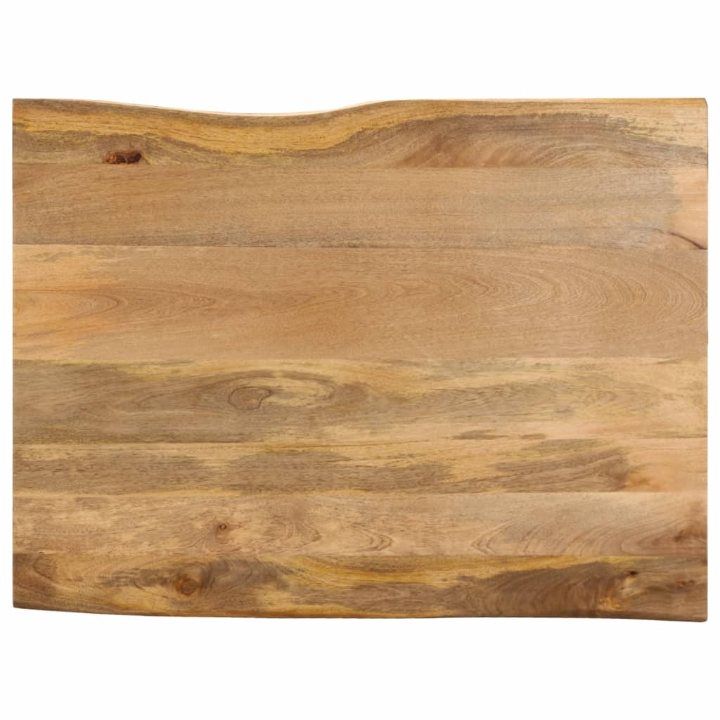 Tischplatte Mit Baumkante 90x80x3,8 Cm Massivholz Mango