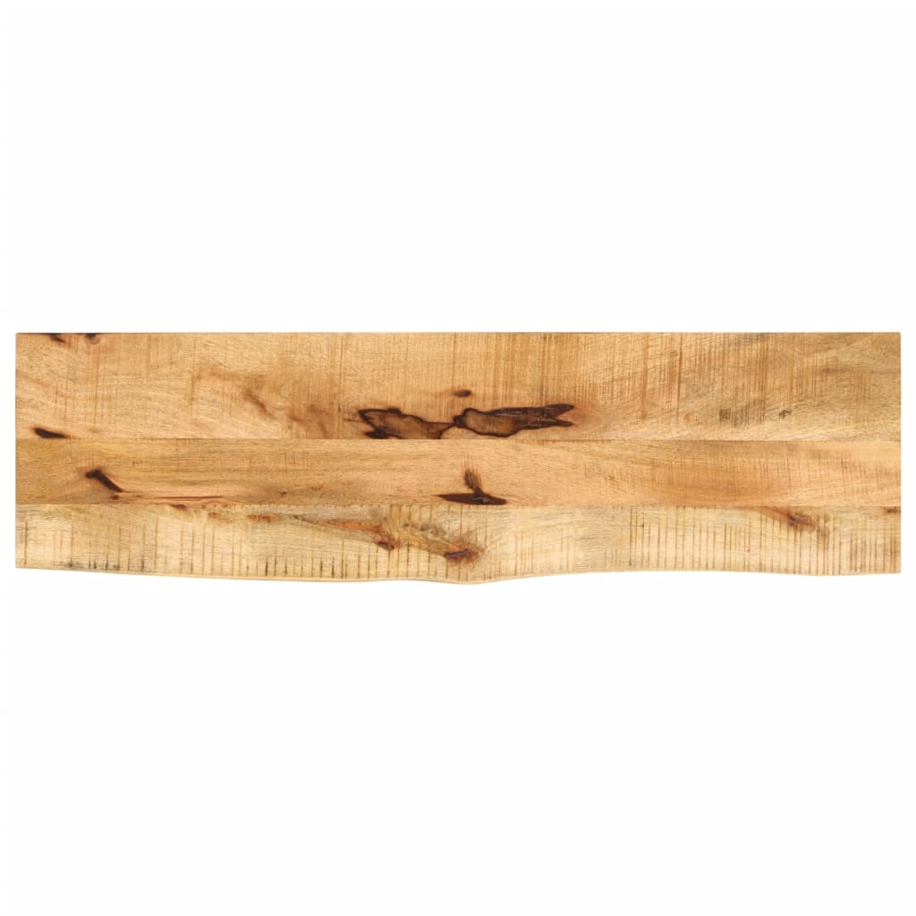 Tischplatte 100x20x2,5 Cm Baumkante Massivholz Raues Mangoholz