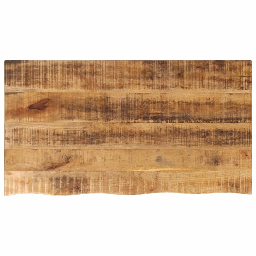 Tischplatte 110x60x3,8 Cm Baumkante Massivholz Raues Mangoholz